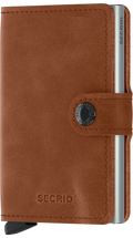SECRID miniwallet vintage cognac silver