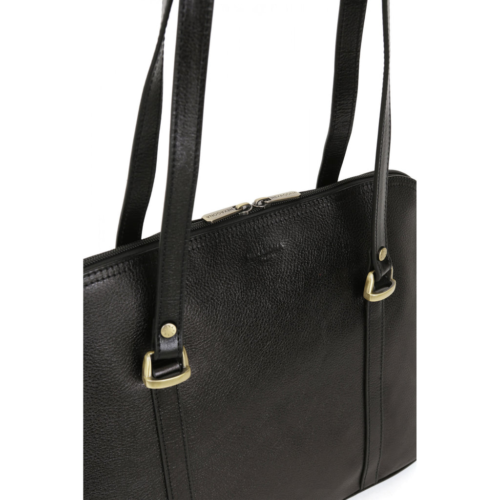 HEXAGONA SAC PORTÉ ÉPAULE 2 ANSES - A4 - CUIR DE VACHETTE