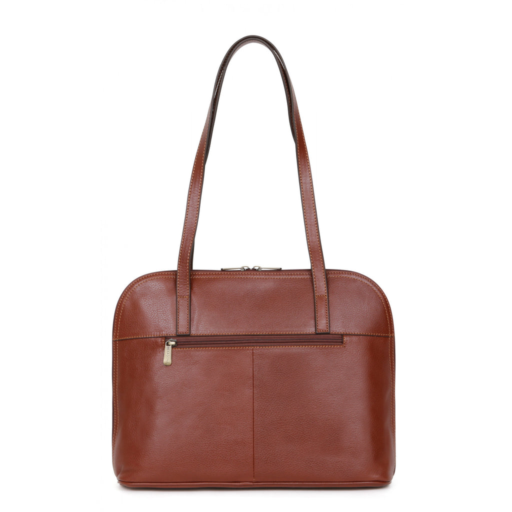 HEXAGONA SAC PORTÉ ÉPAULE 2 ANSES - A4 - CUIR DE VACHETTE
