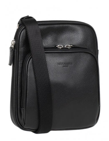 Noir - HEXAGONA Sacoche cuir de vachette