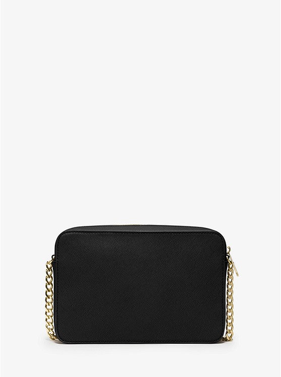 
                      
                        MICHAEL KORS Grand sac à bandoulière Jet Set en cuir saffiano Noir/doré
                      
                    