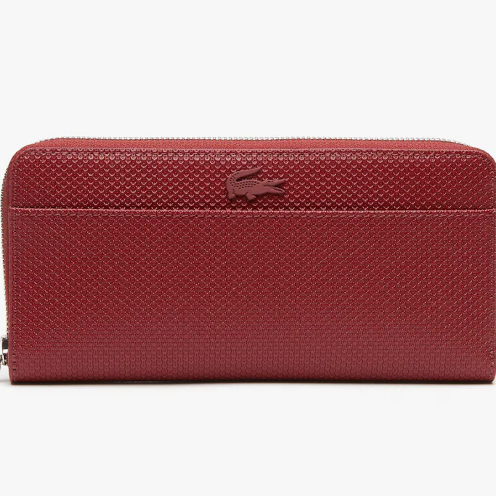 
                      
                        LACOSTE Grand portefeuille unisexe Chantaco zippé en cuir piqué
                      
                    