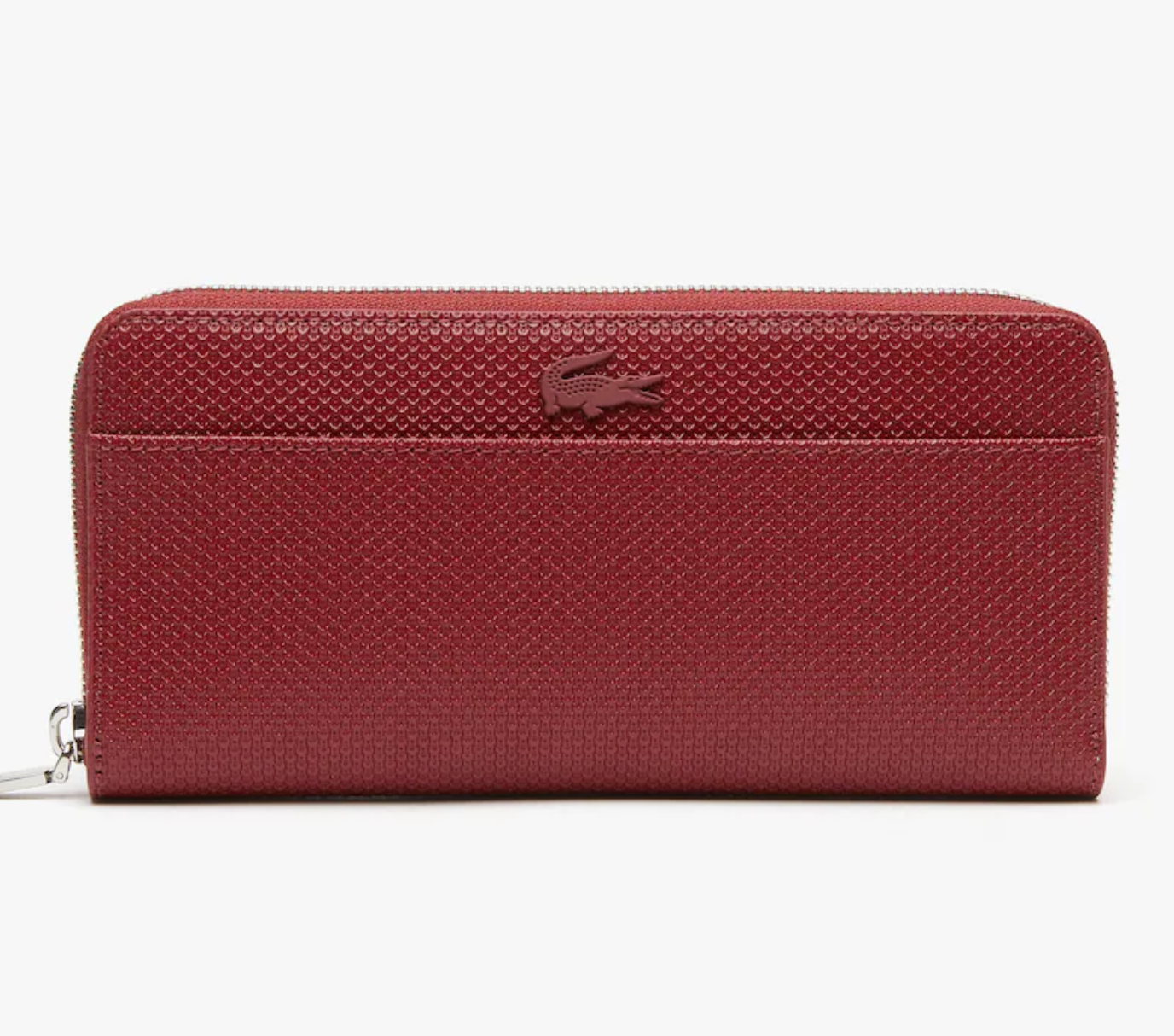 LACOSTE Grand portefeuille unisexe Chantaco zippé en cuir piqué