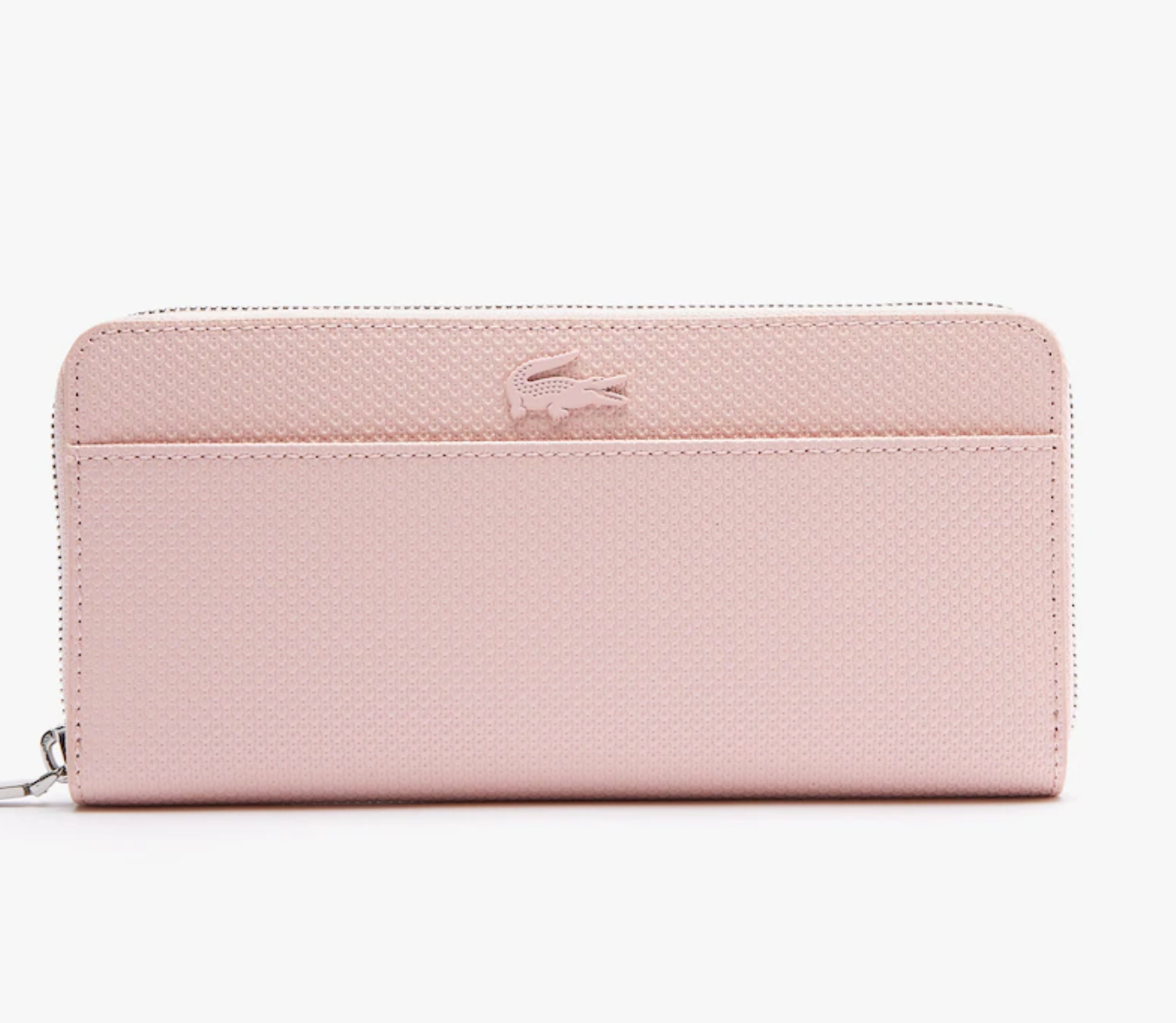 LACOSTE Grand portefeuille unisexe Chantaco zippé en cuir piqué