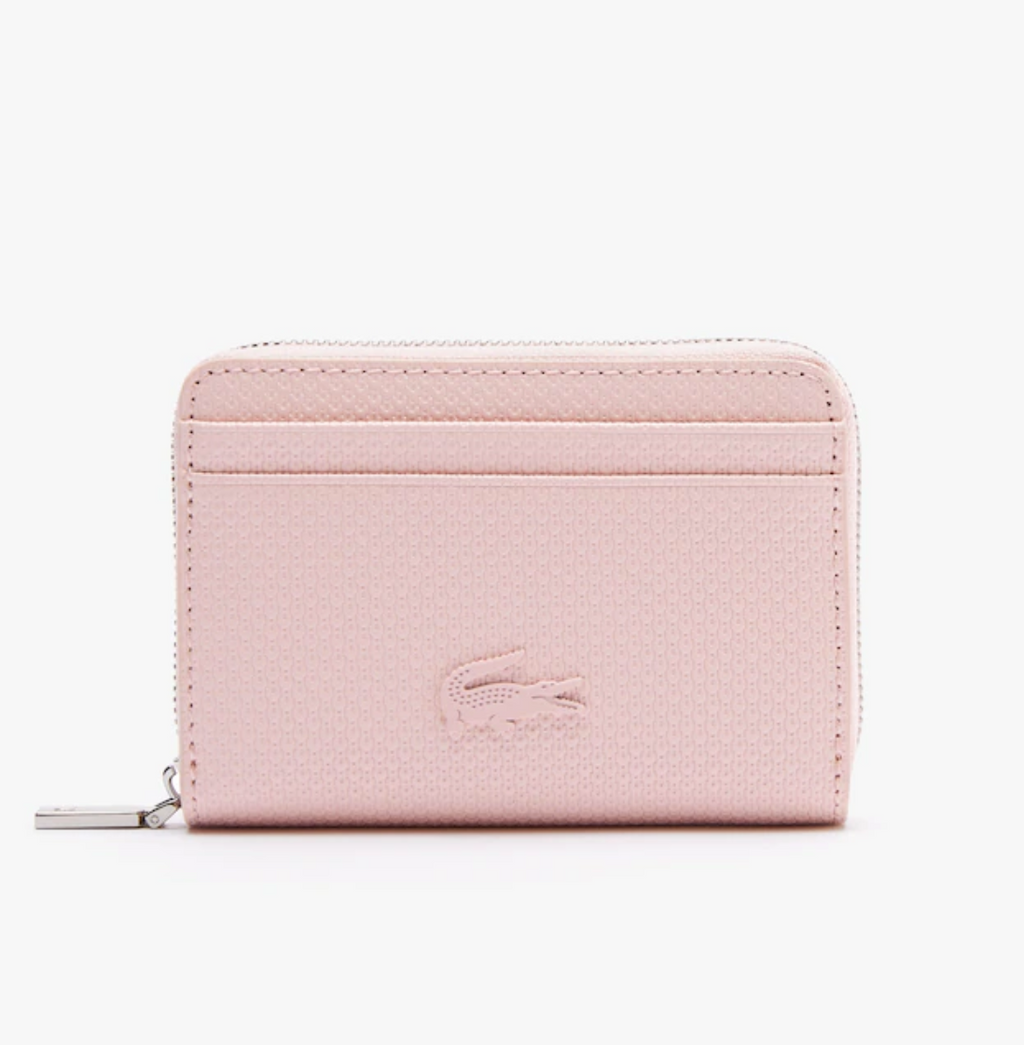 LACOSTE Petit porte-monnaie unisexe Chantaco zippé en cuir premium