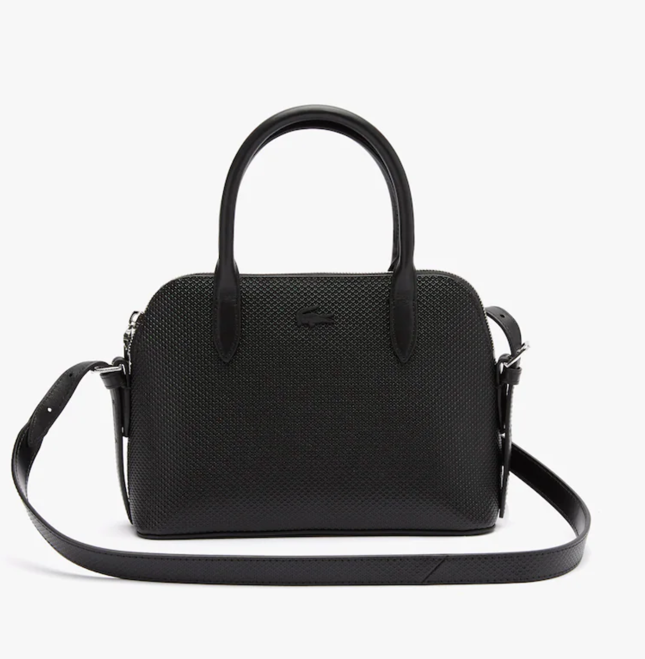 LACOSTE Sac bugatti à bandoulière amovible Chantaco en cuir piqué