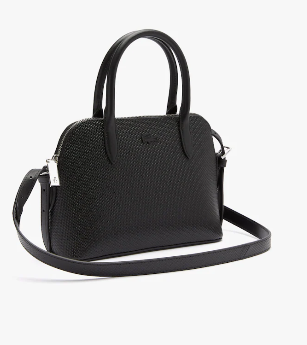 LACOSTE Sac bugatti à bandoulière amovible Chantaco en cuir piqué