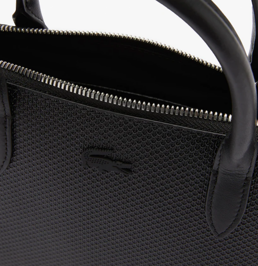 LACOSTE Sac bugatti à bandoulière amovible Chantaco en cuir piqué