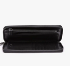 Portefeuille zippé Crocodil en cuir grainé