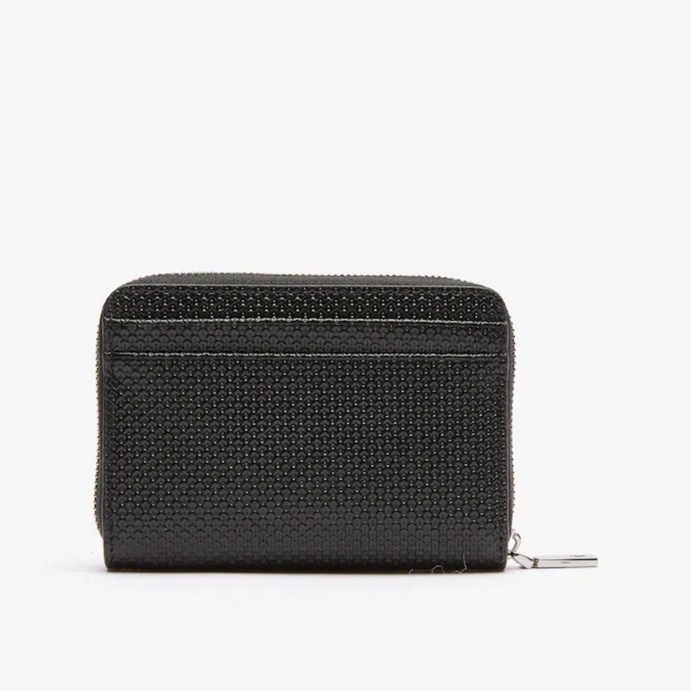 LACOSTE Petit porte-monnaie unisexe Chantaco zippé en cuir premium