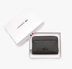 LACOSTE Petit porte-monnaie unisexe Chantaco zippé en cuir premium