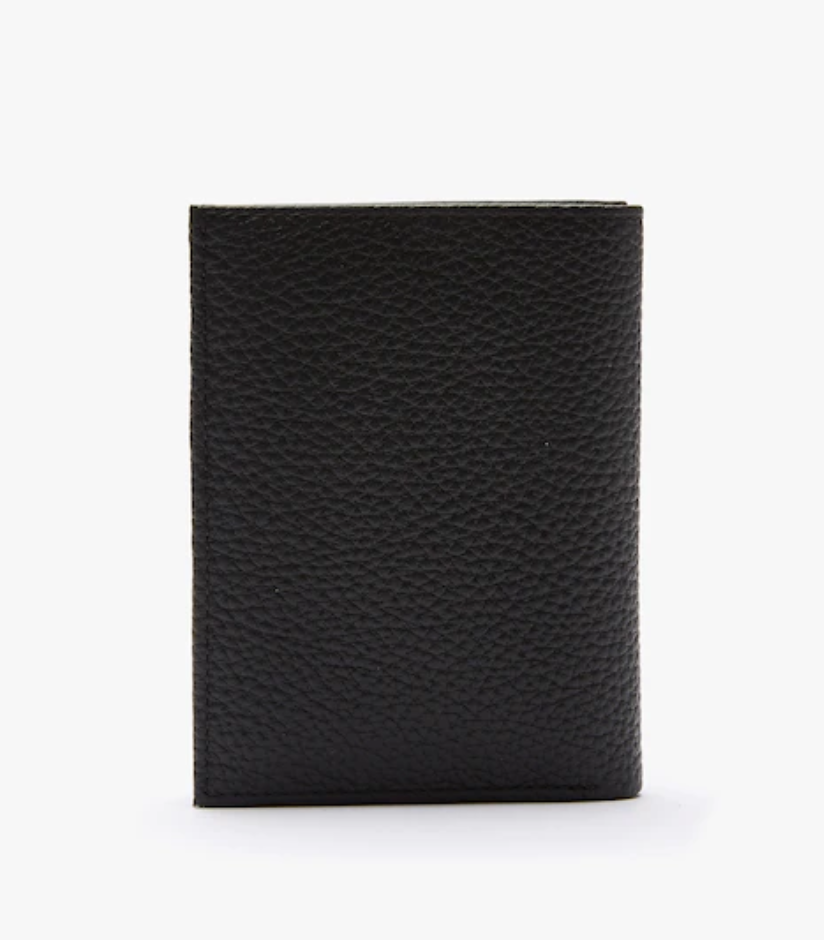 LACOSTE Portefeuille Lacoste pliable vertical en cuir grainé