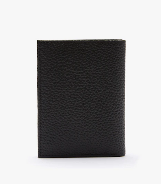 Portefeuille Lacoste pliable vertical en cuir grainé