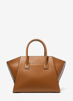 MICHAEL KORS Grand sac Avril en cuir à glissière supérieure Camel