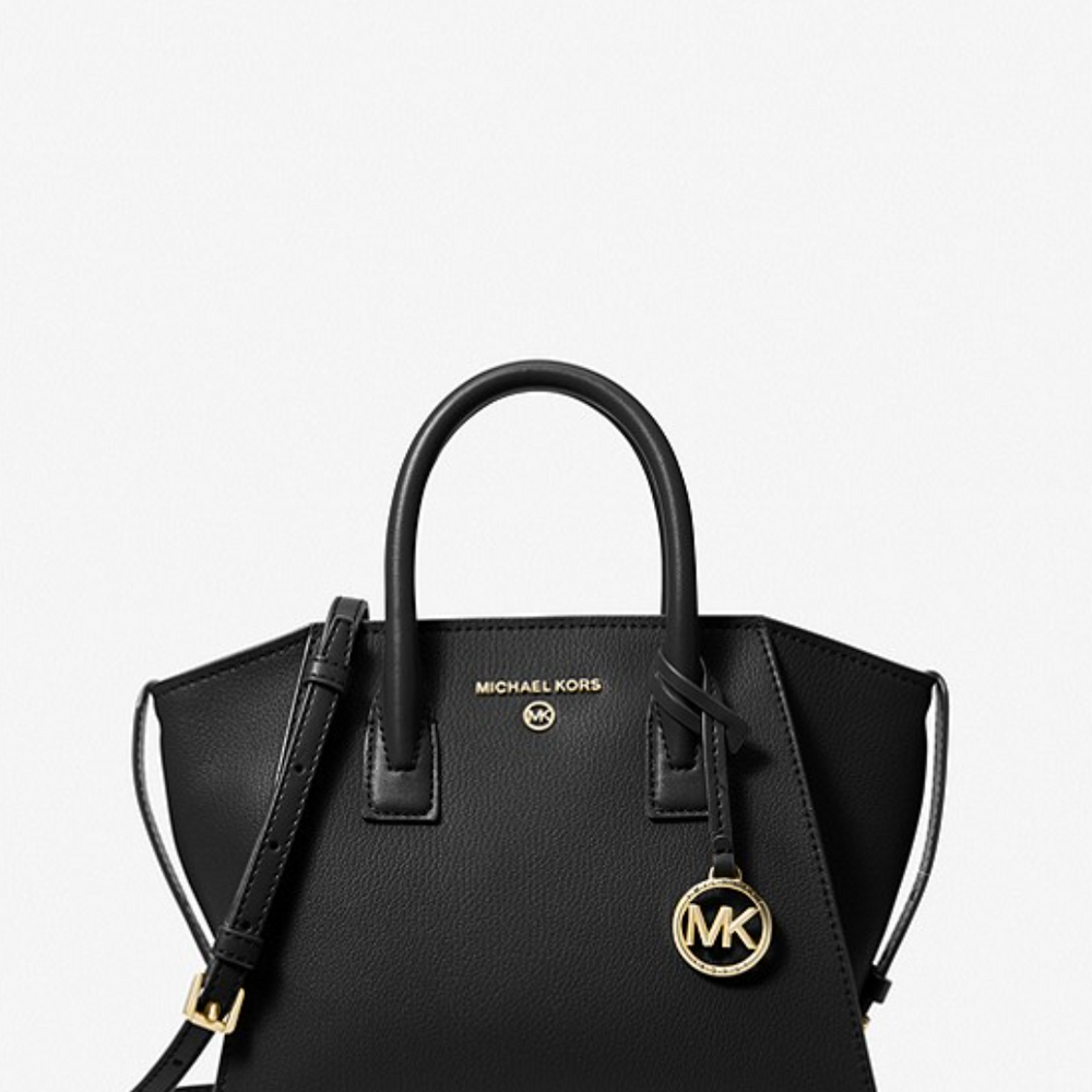 
                      
                        MICHAEL KORS Petit sac Avril en cuir à glissière supérieure Noir doré
                      
                    