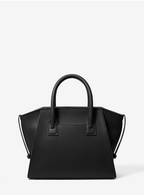 MICHAEL KORS Petit sac Avril en cuir à glissière supérieure Noir doré
