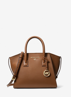 MICHAEL KORS Grand sac Avril en cuir à glissière supérieure Camel