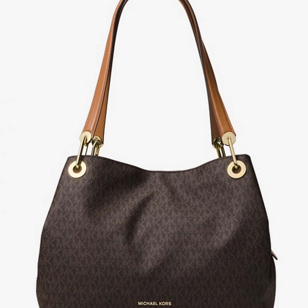 
                      
                        MICHAEL KORS Grand sac porté épaule Raven en cuir Camel
                      
                    