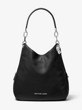 MICHAEL KORS Grand sac porté épaule Lillie en cuir grainé Noir/Doré