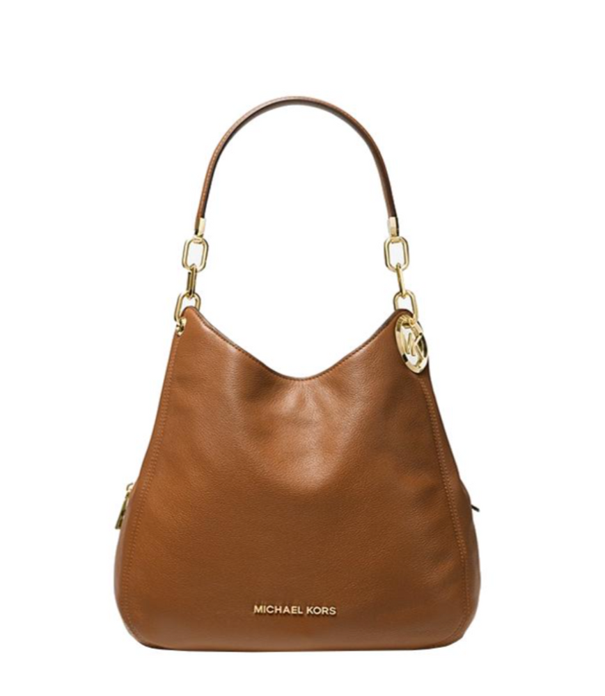 
                      
                        MICHAEL KORS Grand sac porté épaule Lillie en cuir grainé Noir/Doré
                      
                    