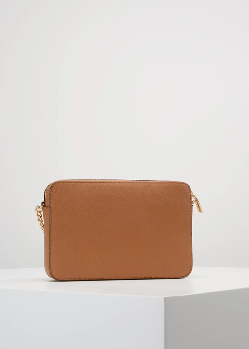 MICHAEL KORS Grand sac à bandoulière Jet Set en cuir saffiano Camel