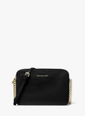 MICHAEL KORS Grand sac à bandoulière Jet Set en cuir saffiano Camel