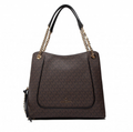 MICHAEL KORS Grand sac porté épaule Piper à logo Marron/Noisette