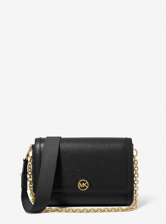 Michael Kors Petit sac à bandoulière convertible Freya avec logo Marron/Noir
