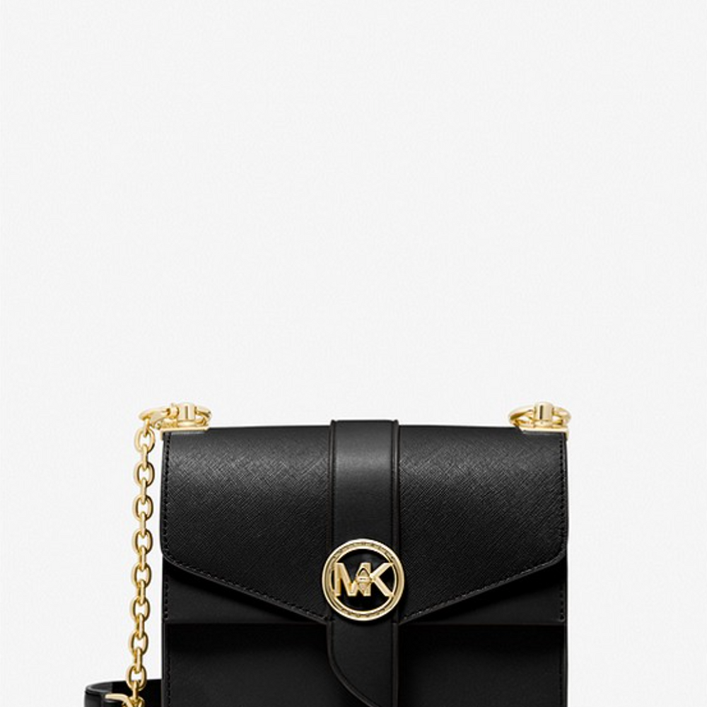 
                      
                        MICHAEL KORS Petit sac à bandoulière Greenwich en cuir saffiano à couleurs contrastées avec logo
                      
                    