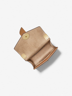 MICHAEL KORS Petit sac à bandoulière Greenwich en cuir saffiano Vanille/Noisette