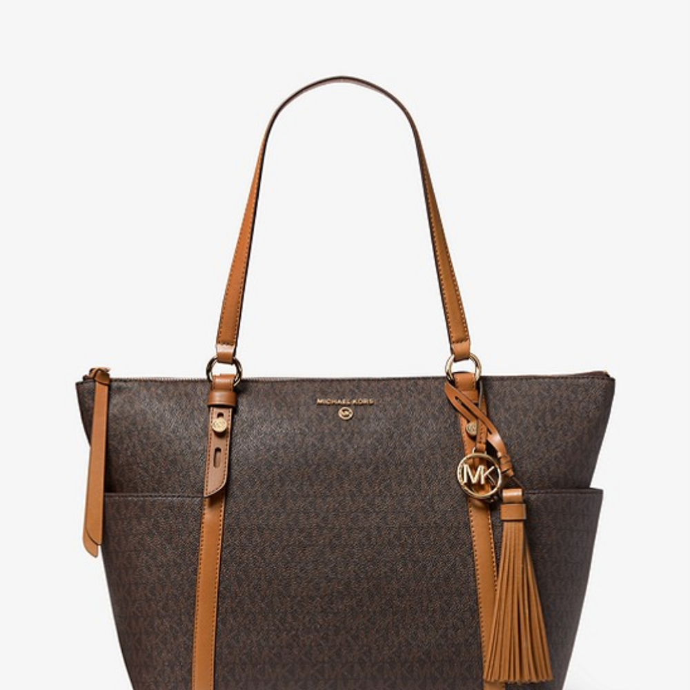 
                      
                        MICHAEL KORS Petit sac cabas Sullivan à logo avec glissière supérieure Marron/Noir
                      
                    
