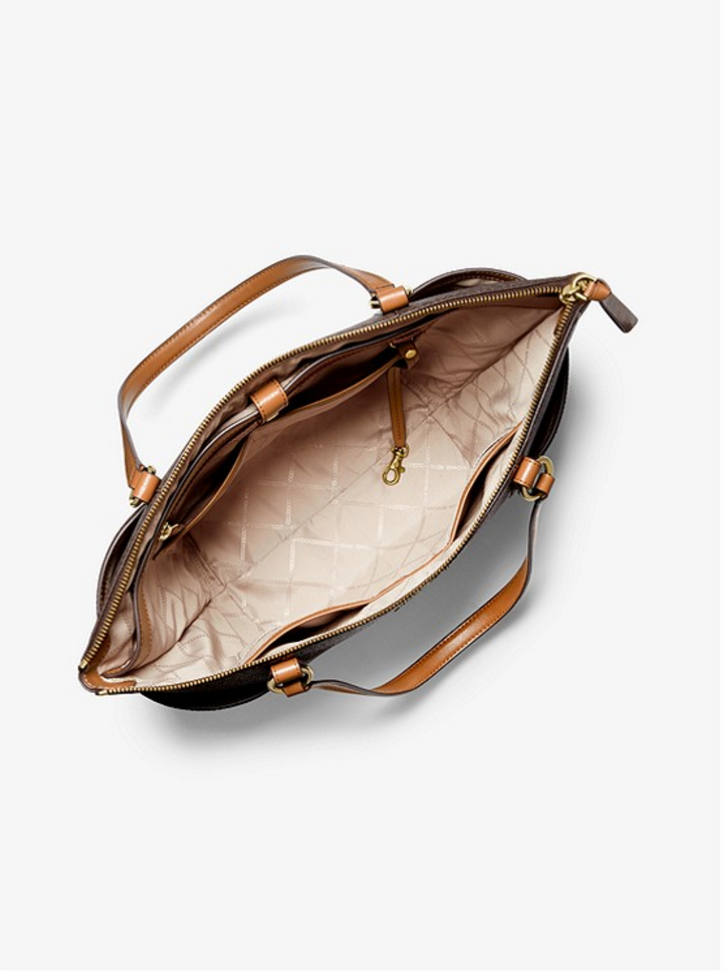 MICHAEL KORS Grand cabas Sullivan à logo avec glissière supérieure Bronze/Noisette