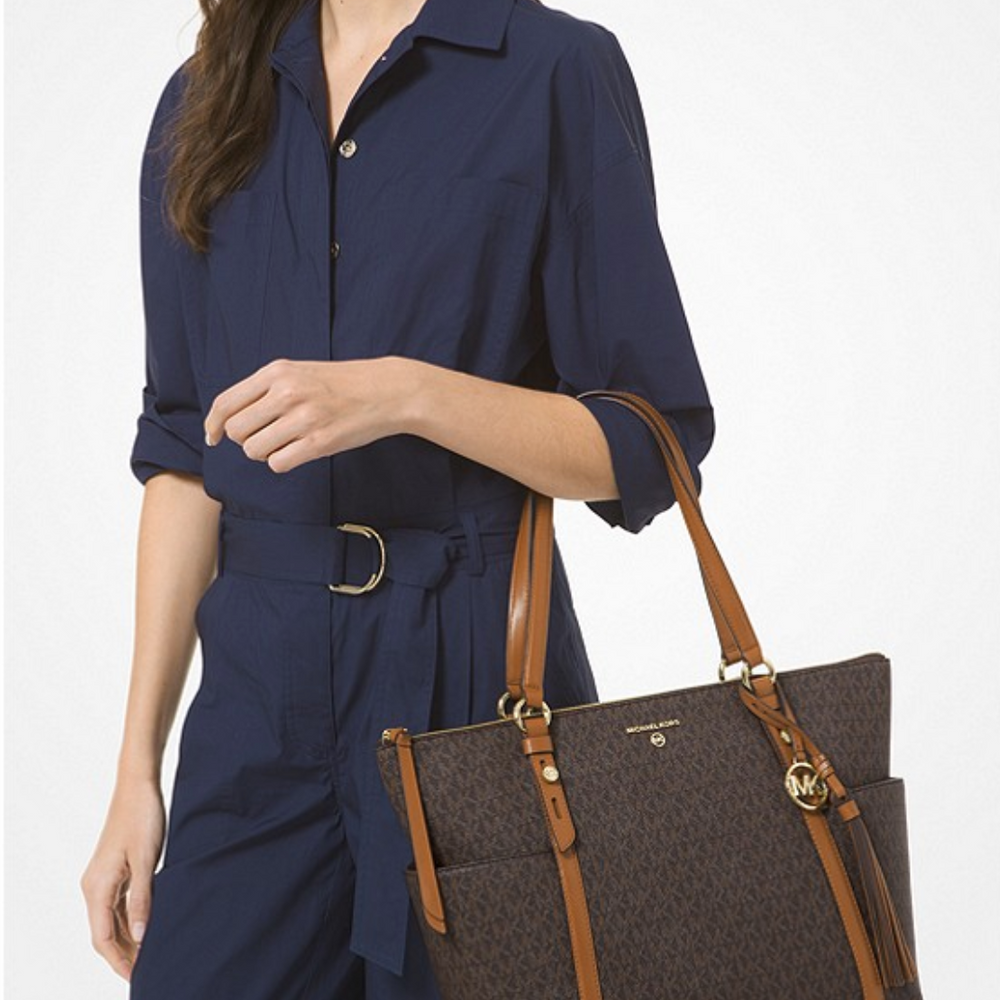 
                      
                        MICHAEL KORS Grand cabas Sullivan à logo avec glissière supérieure Bronze/Noisette
                      
                    