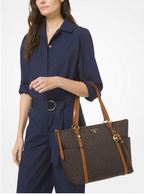 MICHAEL KORS Grand cabas Sullivan à logo avec glissière supérieure Bronze/Noisette