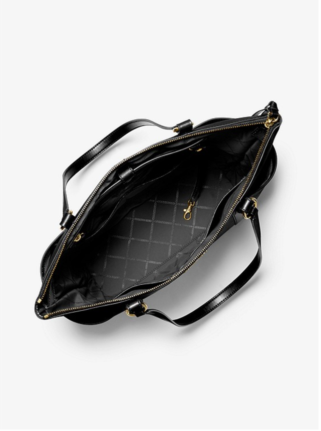 MICHAEL KORS Grand cabas Sullivan à logo avec glissière supérieure Noir/Doré