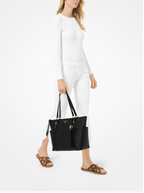 MICHAEL KORS Grand cabas Sullivan à logo avec glissière supérieure Noir/Doré