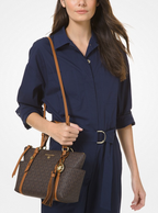 MICHAEL KORS Petit sac cabas Sullivan à logo avec glissière supérieure Bronze/Noisette