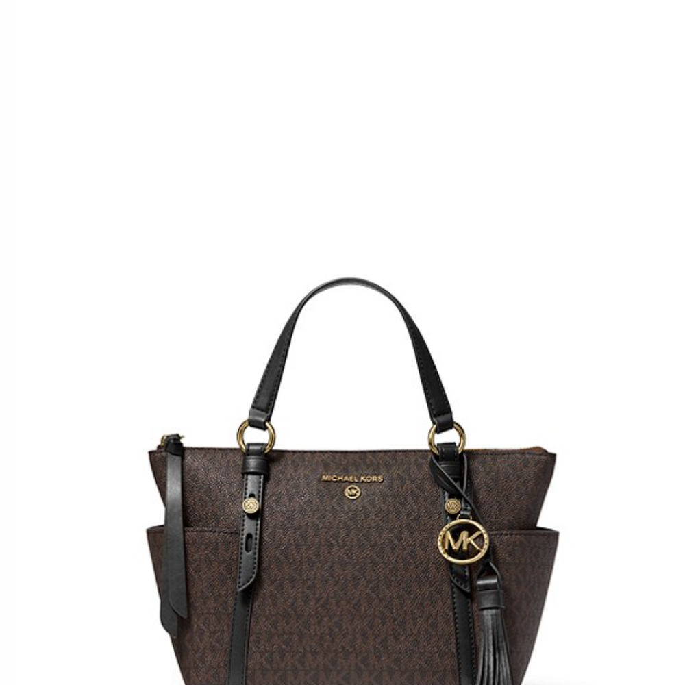 
                      
                        MICHAEL KORS Petit sac cabas Sullivan à logo avec glissière supérieure Marron/Noir
                      
                    