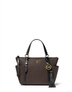 MICHAEL KORS Grand cabas Sullivan à logo avec glissière supérieure Marron/Noir