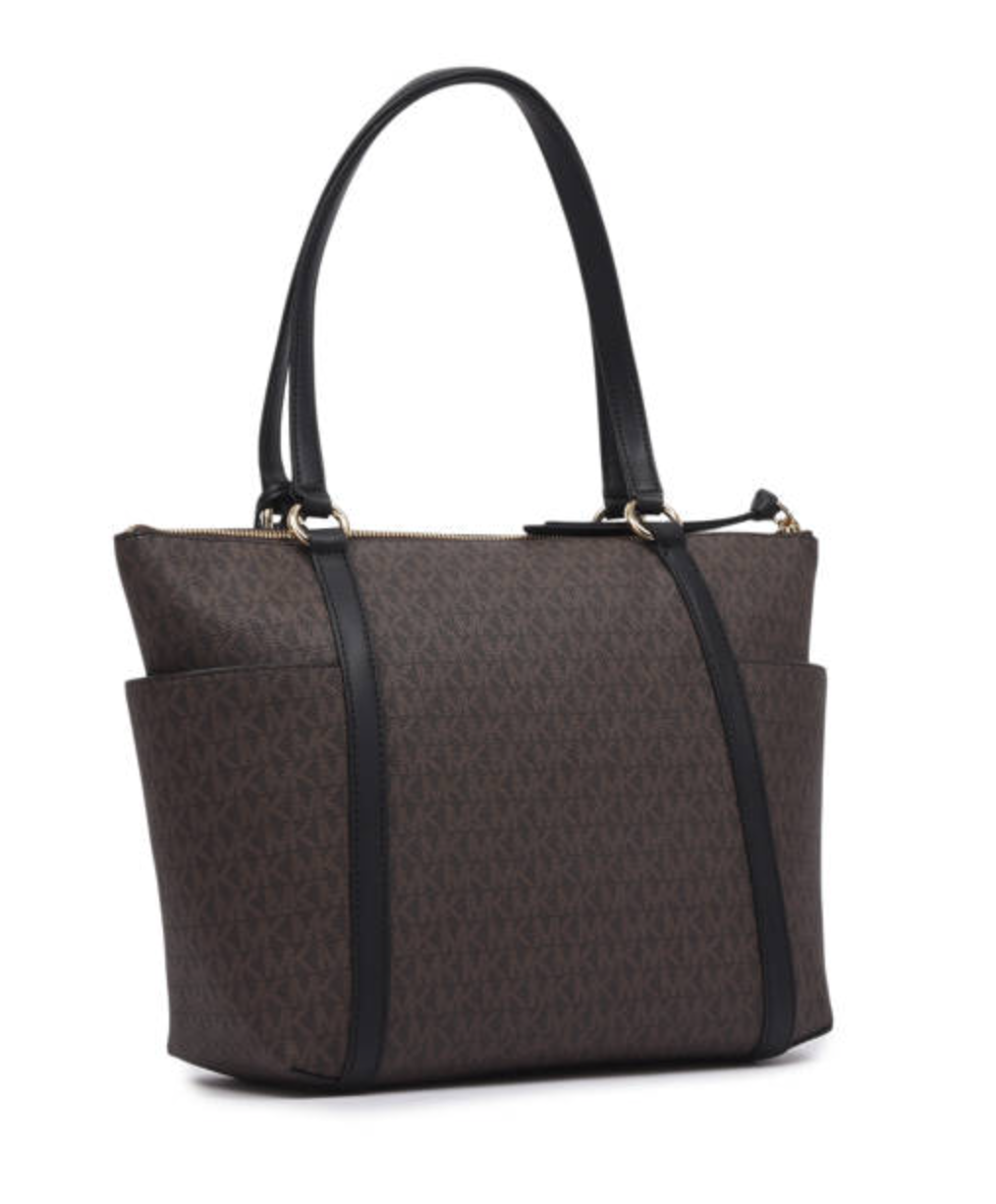 MICHAEL KORS Grand cabas Sullivan à logo avec glissière supérieure Marron/Noir