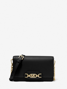  Très petit sac à bandoulière Michael kors Heather en cuir Noir