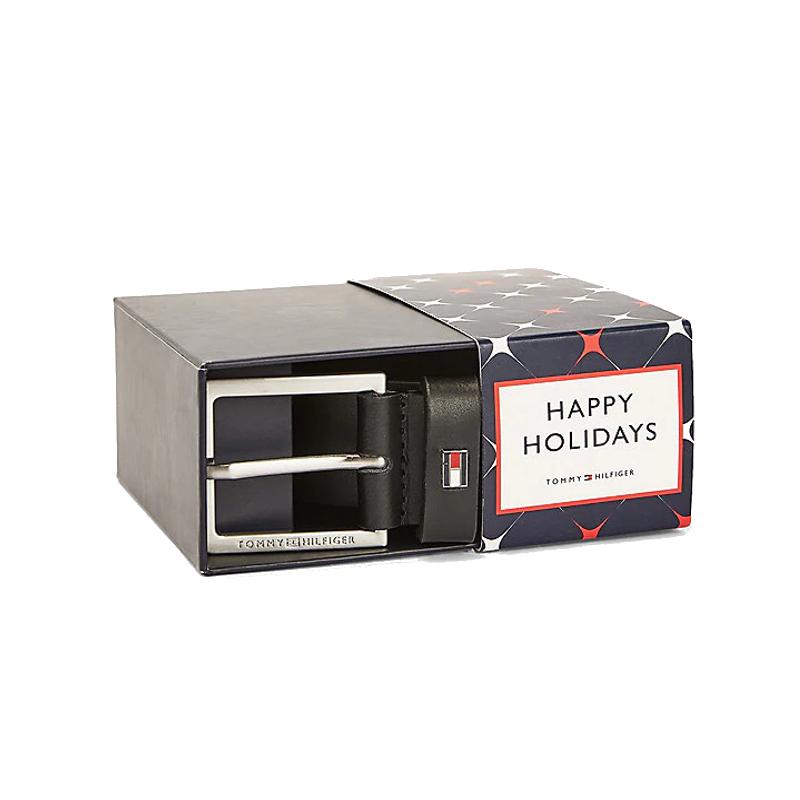 Ceinture en cuir à drapeau émaillé Tommy Hilfiger