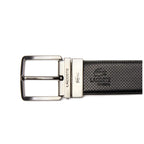 Ceinture réversible en cuir piqué à boucle gravée Lacoste