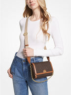 MICHAEL KORS Petit sac à bandoulière convertible Freya avec logo Marron/Noisette