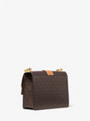 Michael Kors Petit sac à bandoulière Greenwich en cuir saffiano à couleurs contrastées avec logo