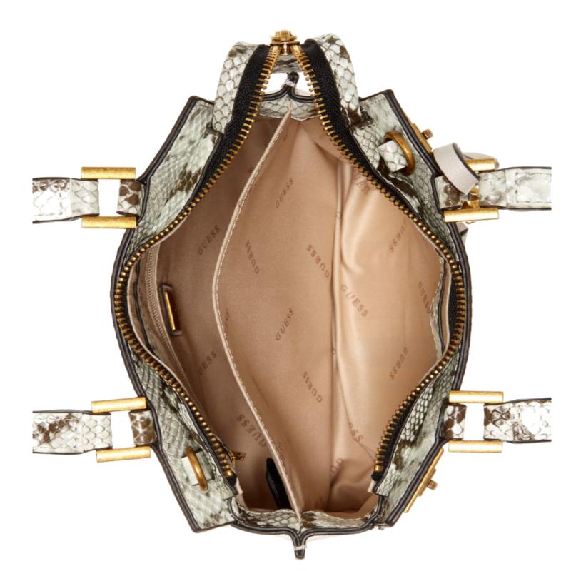 Mini sac trapèze à motif de peau de python Katey