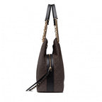 MICHAEL KORS Grand sac porté épaule Piper à logo Marron/Noir