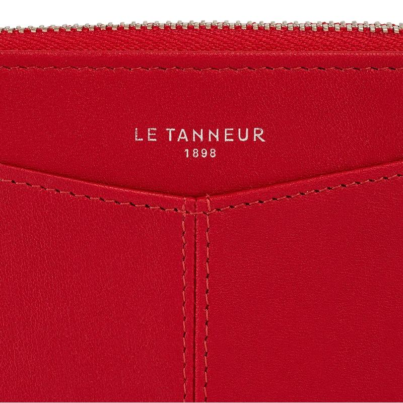 LE TANNEUR Porte monnaie avec porte cartes Amovible Charlotte en cuir lisse
