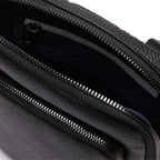 Petit sac à bandoulière plat en cuir pleine fleur mat Soft Mate