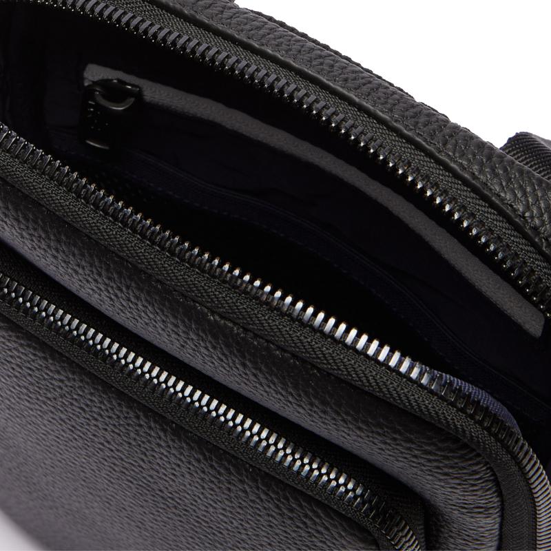 Petit sac à bandoulière plat en cuir pleine fleur mat Soft Mate